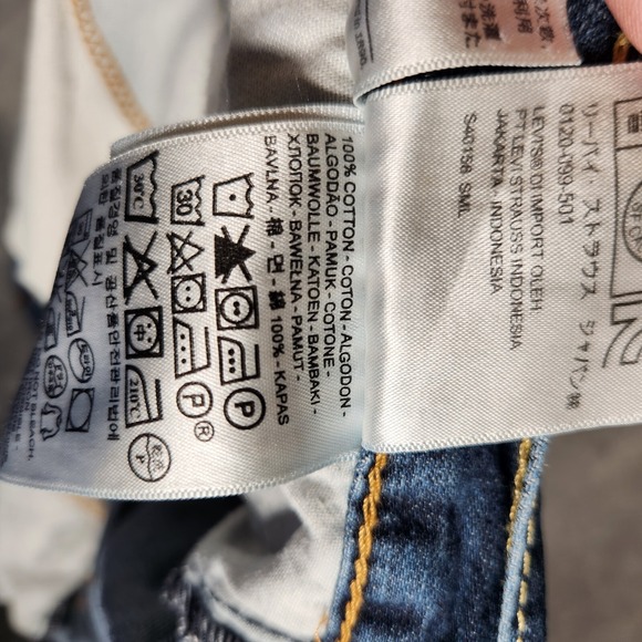 Levi's 505 Jeans Men's 34X30 Straight Leg Distressed Blue - Picture 10 of 16